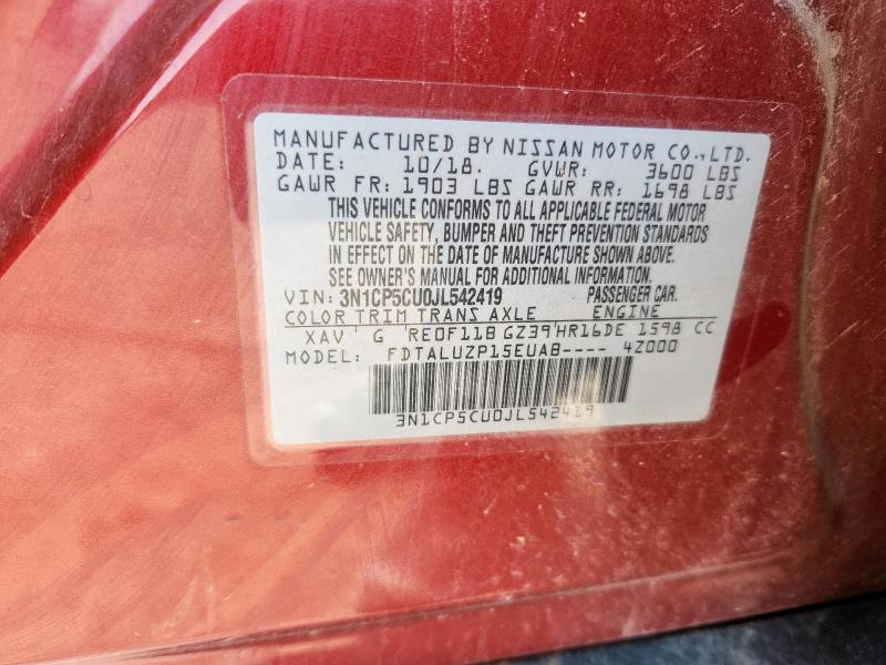 2018 NISSAN KICKS S 3N1CP5CU0JL542419