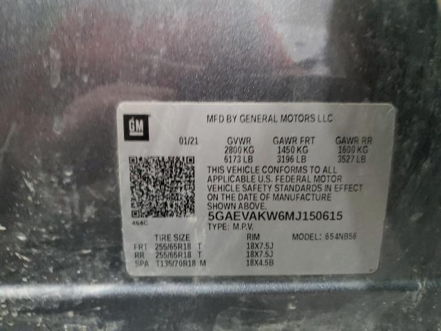 2021 BUICK ENCLAVE ES 5GAEVAKW6MJ150615