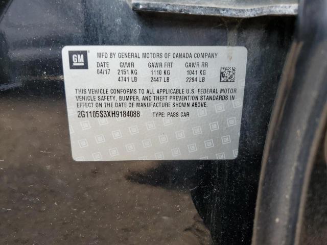 2017 CHEVROLET IMPALA LT 2G1105S3XH9184088