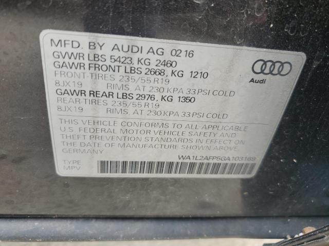 2016 AUDI Q5 PREMIUM WA1L2AFP5GA103169