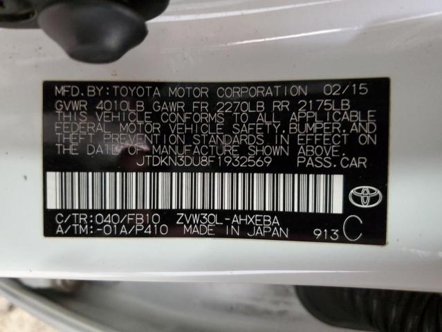 2015 TOYOTA PRIUS - JTDKN3DU8F1932569
