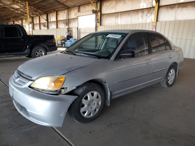 HONDA CIVIC LX 2002 silver  gas 1HGES16602L048375 photo #1