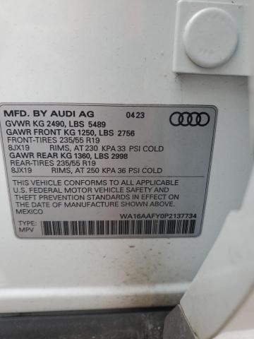 2023 AUDI Q5 SPORTBA WA16AAFY0P2137734