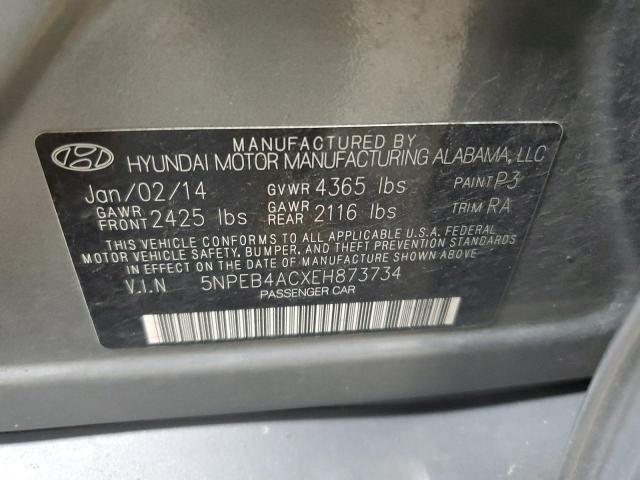 5NPEB4ACXEH873734 2014 HYUNDAI SONATA