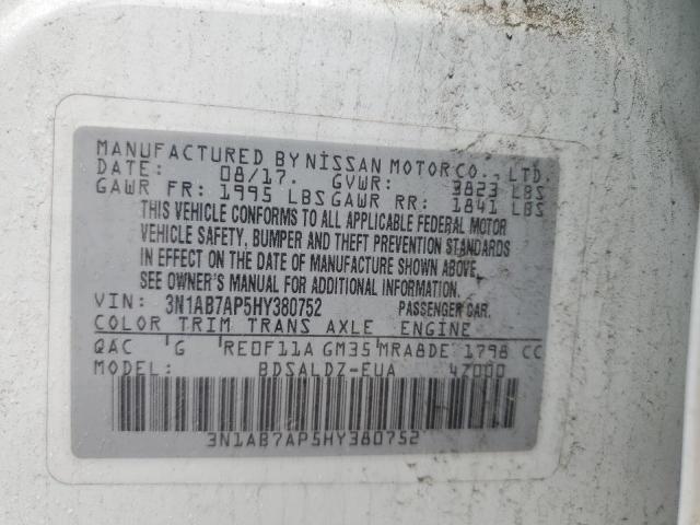 2017 NISSAN SENTRA S - 3N1AB7AP5HY380752
