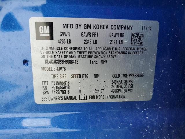 2015 BUICK ENCORE KL4CJCSB8FB088412