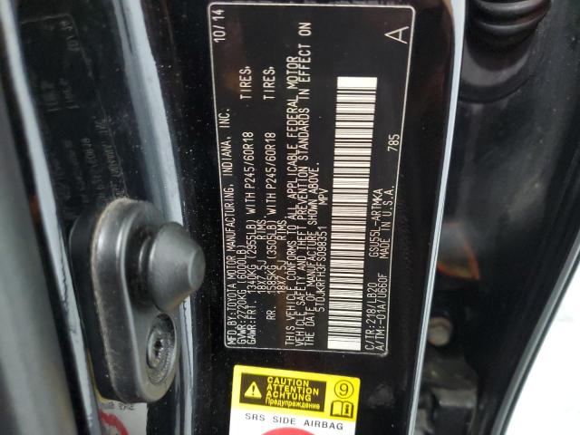 2015 TOYOTA HIGHLANDER 5TDJKRFH3FS098351
