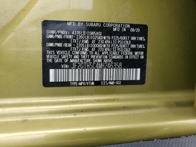2021 SUBARU CROSSTREK - JF2GTHSC4MH246358