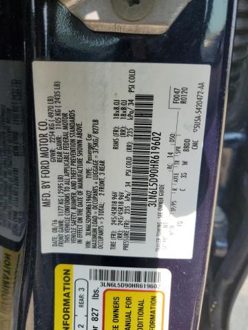 2017 LINCOLN MKZ SELECT 3LN6L5D90HR619602