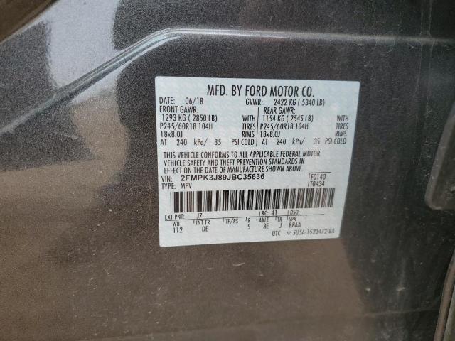 2018 FORD EDGE SEL - 2FMPK3J89JBC35636