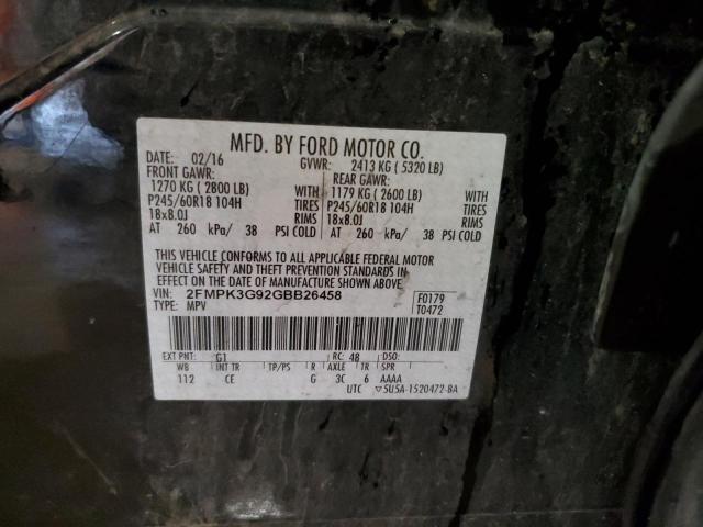 2016 FORD EDGE SE - 2FMPK3G92GBB26458