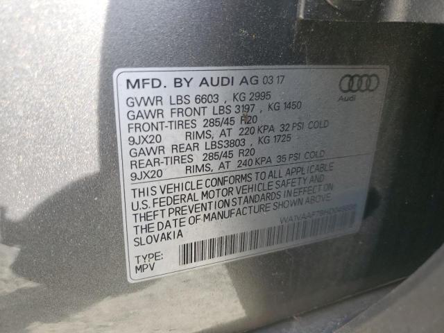 wa1vaaf79hd049936 - 2017 Audi q7 prestige - #60705295