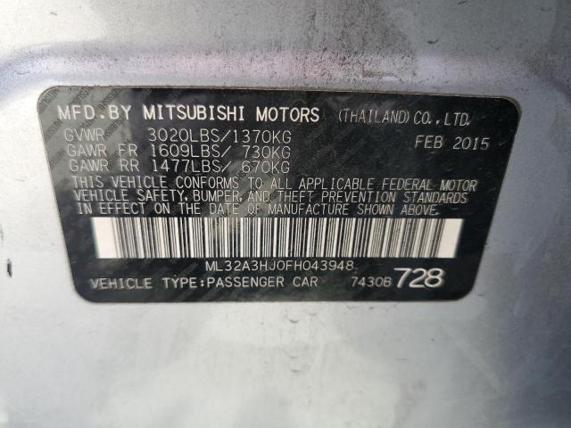 2015 MITSUBISHI MIRAGE DE ML32A3HJ0FH043948