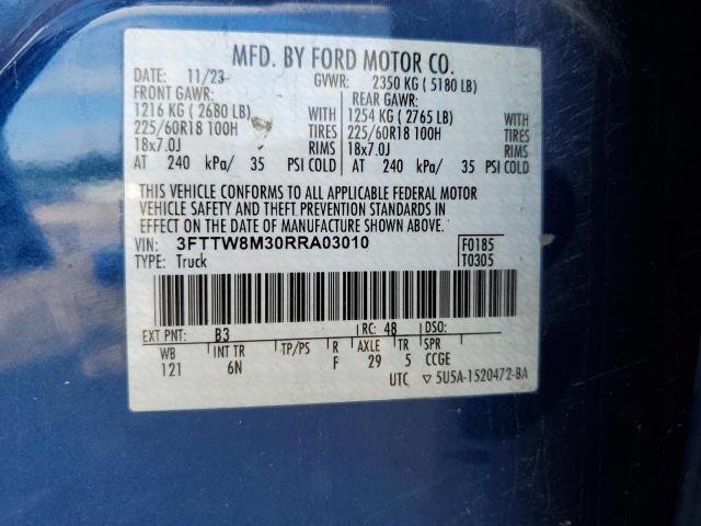 2024 FORD MAVERICK L 3FTTW8M30RRA03010