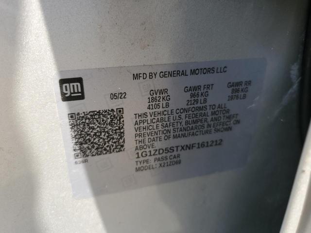 2022 CHEVROLET MALIBU LT 1G1ZD5STXNF161212