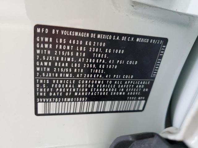 2024 VOLKSWAGEN TAOS SE 3VVVX7B21RM015997