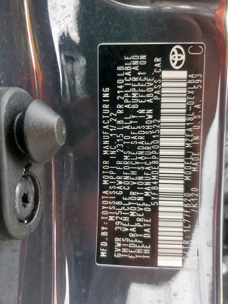 2023 TOYOTA COROLLA LE - 5YFB4MDE8PP001522
