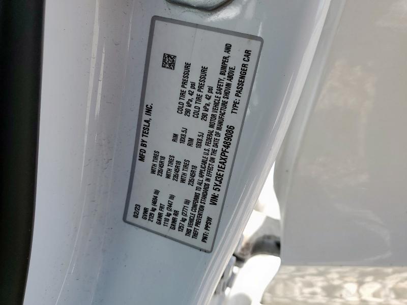2023 TESLA MODEL 3 5YJ3E1EAXPF489086