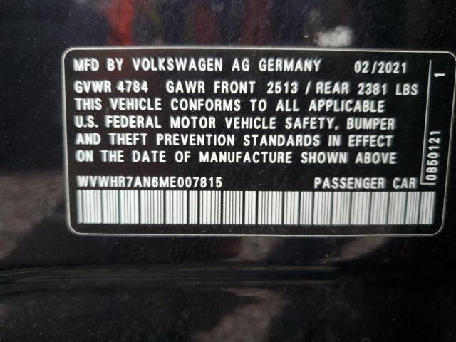 2021 VOLKSWAGEN ARTEON SEL WVWHR7AN6ME007815