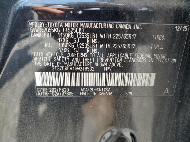 2016 TOYOTA RAV4 LE - 2T3ZFREV4GW248532