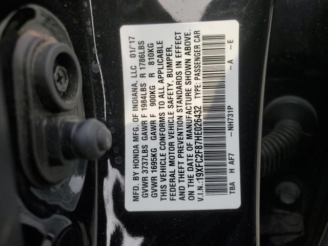 2017 HONDA CIVIC EX 19XFC2F87HE026432