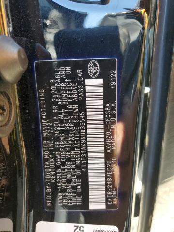 2022 TOYOTA CAMRY NIGH 4T1T31AK9NU035545