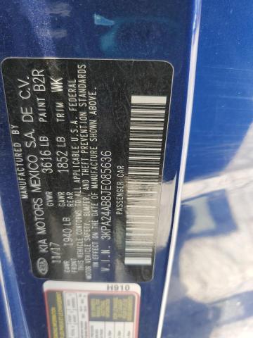 2018 KIA RIO LX 3KPA24AB8JE085636