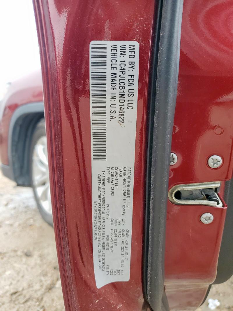 2021 JEEP CHEROKEE LATITUDE 1C4PJLCB1MD146822