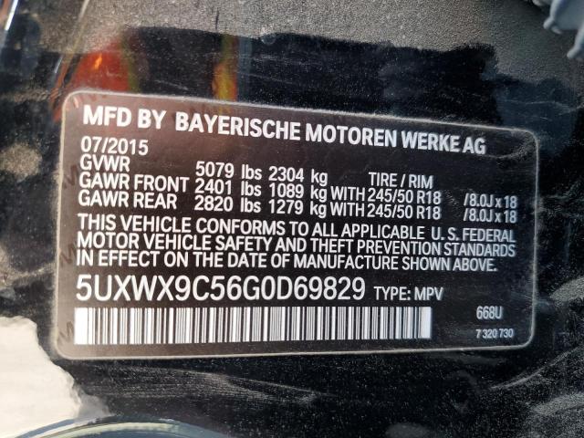2016 BMW X3 XDRIVE2 5UXWX9C56G0D69829