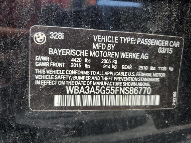 2015 BMW 328 I WBA3A5G55FNS86770