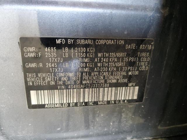 2018 SUBARU OUTBACK 2. 4S4BSAFC2J3317588