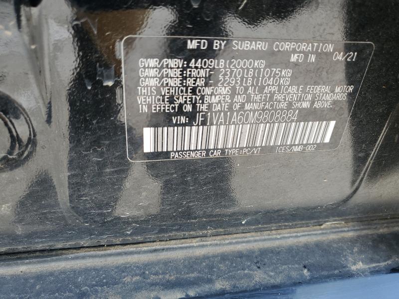 2021 SUBARU WRX JF1VA1A60M9808884