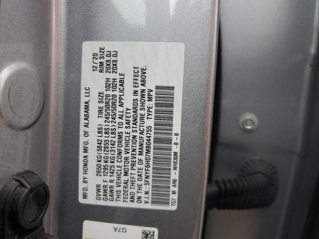 2021 HONDA PILOT ELIT - 5FNYF6H07MB044755
