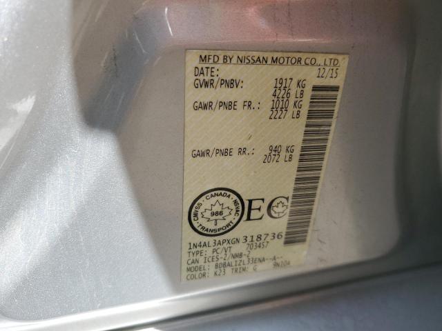2016 NISSAN ALTIMA 2.5 - 1N4AL3APXGN318736