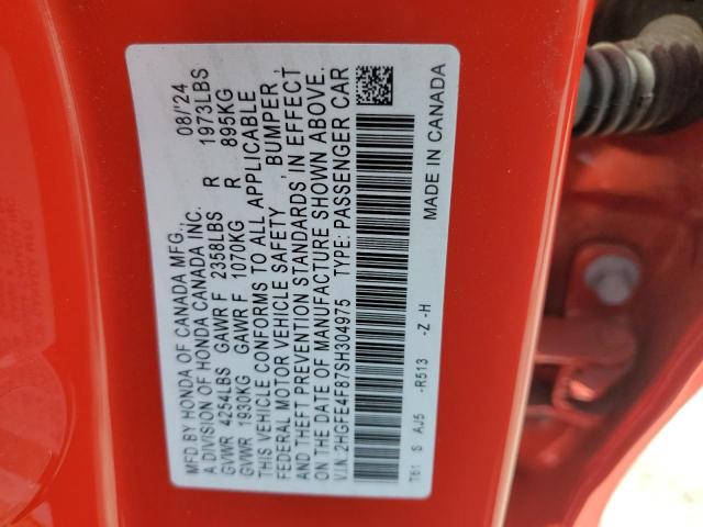 2025 HONDA CIVIC SPOR 2HGFE4F87SH304975
