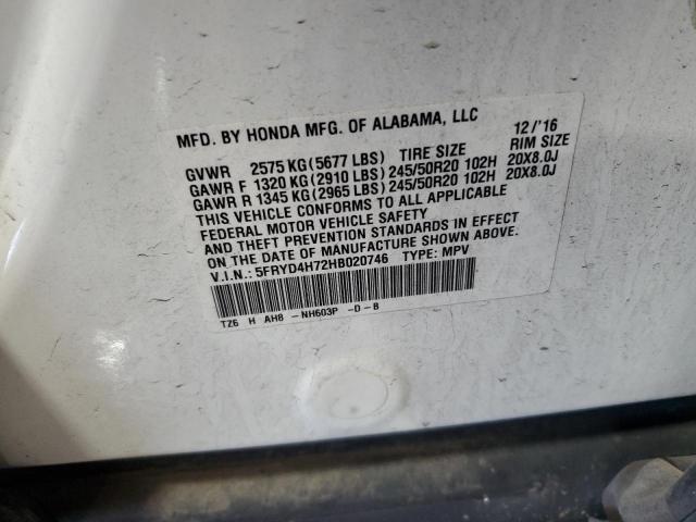 2017 ACURA MDX TECHNO 5FRYD4H72HB020746