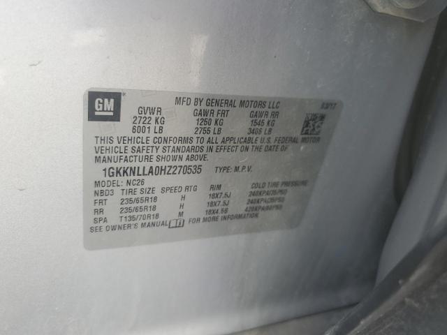 2017 GMC ACADIA SLE 1GKKNLLA0HZ270535