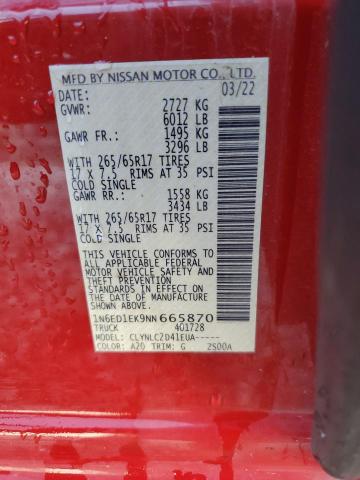 2022 NISSAN FRONTIER S - 1N6ED1EK9NN665870