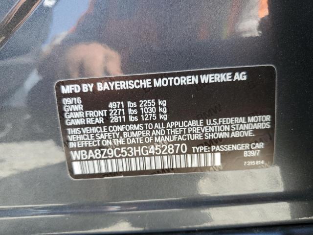 2017 BMW 330 XIGT WBA8Z9C53HG452870