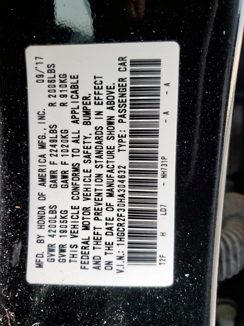 2017 HONDA ACCORD LX - 1HGCR2F30HA304632