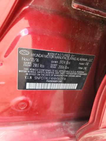 2017 HYUNDAI ELANTRA SE - 5NPD74LF4HH163916