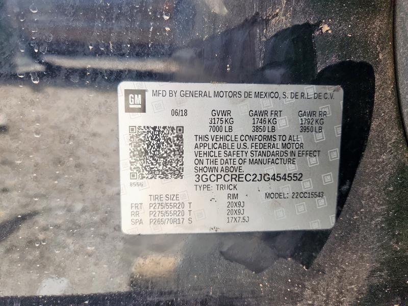 2018 CHEVROLET SILVERADO - 3GCPCREC2JG454552