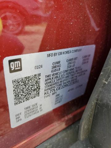 2024 CHEVROLET TRAX 1RS KL77LGE22RC219351
