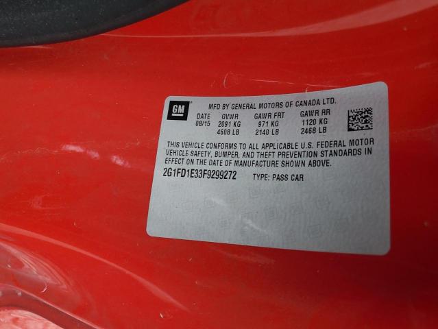 2015 CHEVROLET CAMARO LT - 2G1FD1E33F9299272