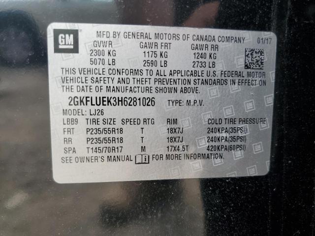 2017 GMC TERRAIN SL 2GKFLUEK3H6281026