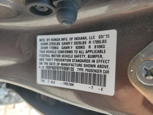 2015 HONDA CIVIC EX - 19XFB2F87FE058135