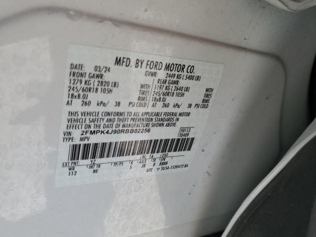 2024 FORD EDGE SEL 2FMPK4J90RBB02256