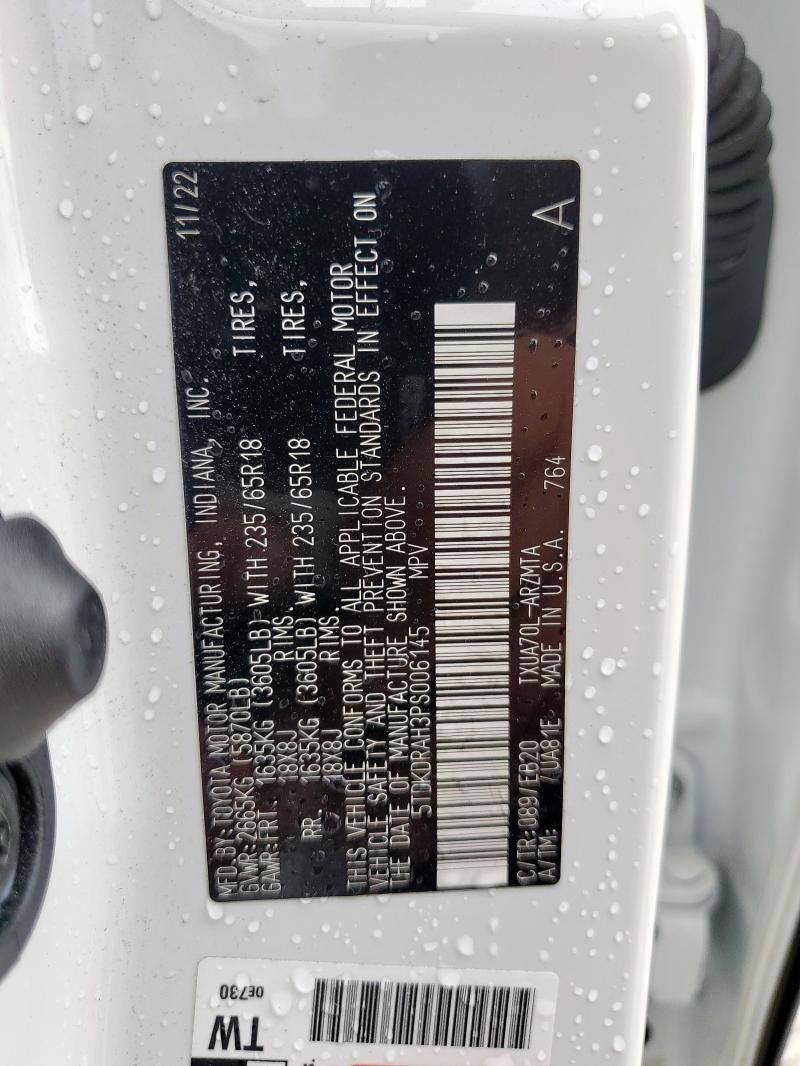 2023 TOYOTA HIGHLANDER 5TDKDRAH3PS006145