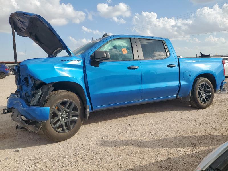 CHEVROLET SILVERADO 2024 blue  gas 1GCPABEK7RZ258008 photo #1