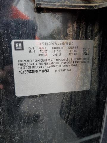 2017 CHEVROLET CRUZE LT - 1G1BE5SM6H7110361